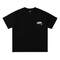 STUSSY(ステューシー）激安販売 偽物 優れた品質コントラストカラー落書アルファベットプリントラウンドネック半袖