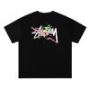 STUSSY(ステューシー）激安販売 偽物 優れた品質コントラストカラー落書アルファベットプリントラウンドネック半袖