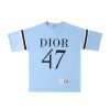 入手困難 ディオール スーパーコピー 1947ロゴプリントカジュアル半袖Tシャツ