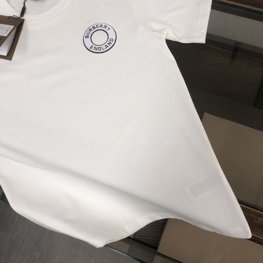 バーバリー 偽物 入手困難 春夏定番タイプ刺繍カジュアル半袖Tシャツ