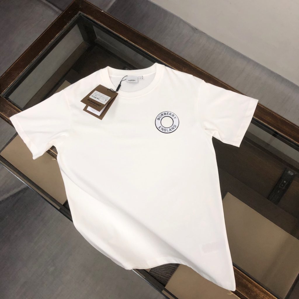 バーバリー 偽物 入手困難 春夏定番タイプ刺繍カジュアル半袖Tシャツ