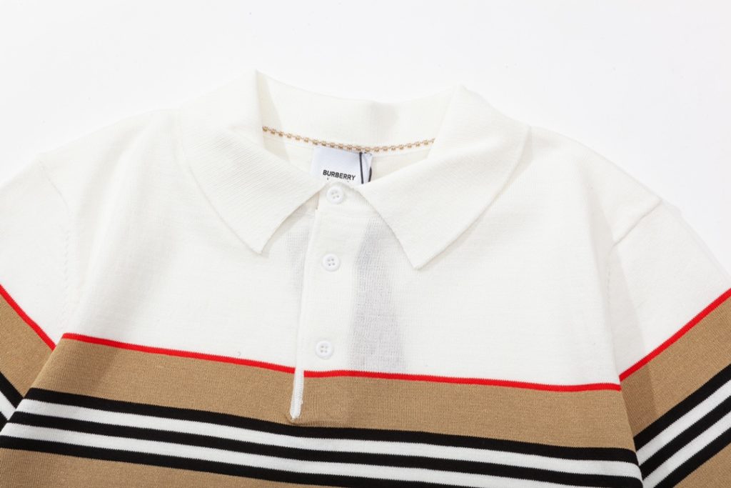 バーバリー 偽物 業界最高い品質 三色ニット半袖Tシャツポロシャツ