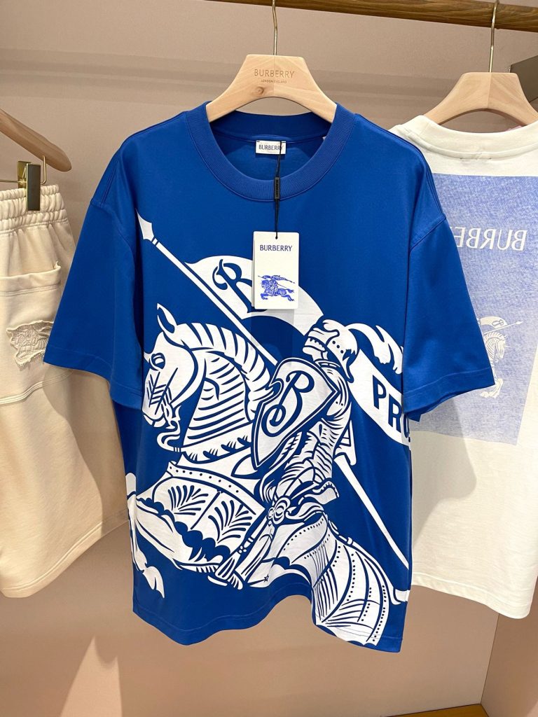 低価直輸入専門店 バーバリー アイキャッチ 騎兵プリント半袖Tシャツ
