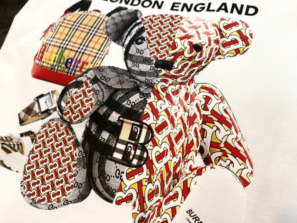 新作到着!! バーバリー 業界最高い品質 熊ちゃんプリントカジュアル半袖Tシャツ