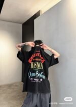 バレンシアガ コピーアイキャッチ プリントカジュアル半袖Tシャツ