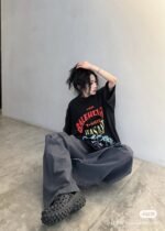 バレンシアガ コピーアイキャッチ プリントカジュアル半袖Tシャツ