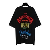 バレンシアガ コピーアイキャッチ プリントカジュアル半袖Tシャツ