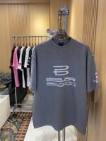 良さ質感！入手困難 バレンシアガ 偽物 アルファベットプリントカジュアル半袖Tシャツ