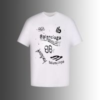 バレンシアガ 入手困難 スーパーコピー ロゴプリントカジュアル半袖Tシャツ