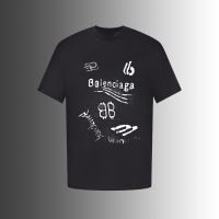 バレンシアガ コピー ロゴプリントカジュアル半袖Tシャツ