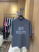 良さ質感！入手困難 バレンシアガ 偽物 アルファベットプリントカジュアル半袖Tシャツ