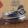 goro's ゴローズ 925純銀手作りシルバーアクセサリー フェザー指輪