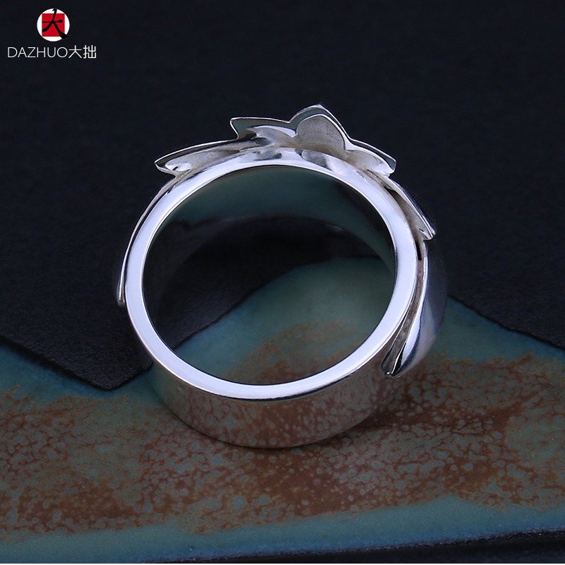 goro's ゴローズ 925純銀手作 高橋吾郎コピー ドットゴールド飛鳥印台 平打ち 指輪|スーパーコピーn級優良店 3 goro's ゴローズ 925純銀手作 高橋吾郎コピー ドットゴールド飛鳥印台 平打ち 指輪