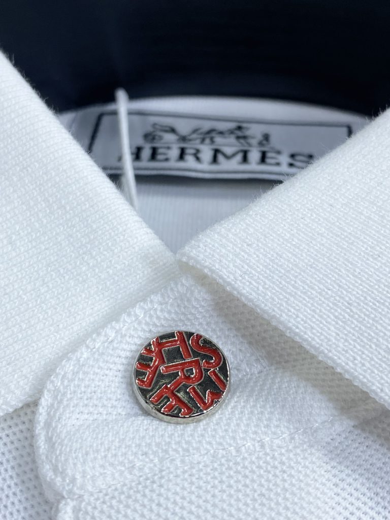 エルメス 偽物 人气新作 ファッション アルファベットロゴ男性折り襟ポロシャツ