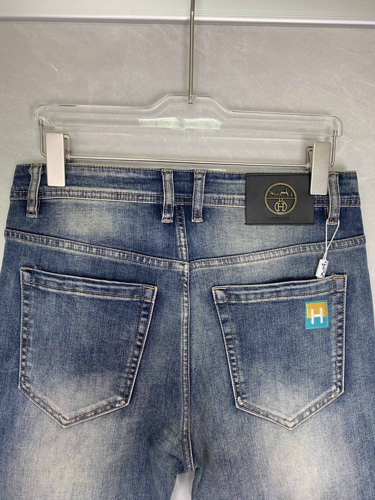 エルメス 偽物 ファッション アルファベットプリントカジュアルジーンズ