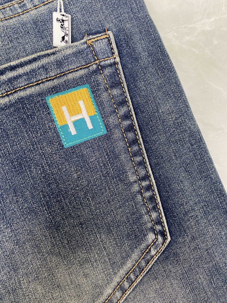 エルメス 偽物 ファッション アルファベットプリントカジュアルジーンズ