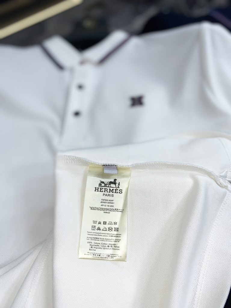 エルメス 偽物 人气新作 ファッション アルファベットロゴ男性折り襟ポロシャツ