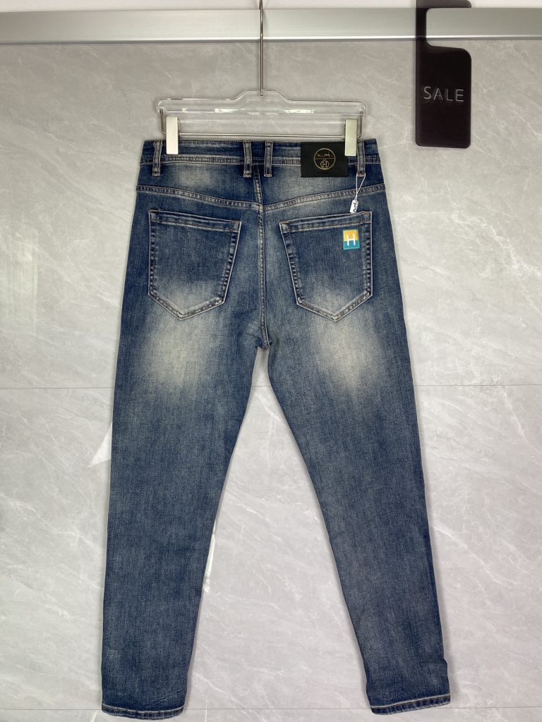 エルメス 偽物 ファッション アルファベットプリントカジュアルジーンズ
