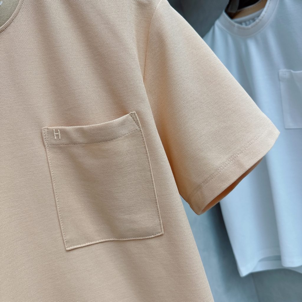 エルメス コピー ロゴが気持ちいいやわらかポケット半袖Tシャツ