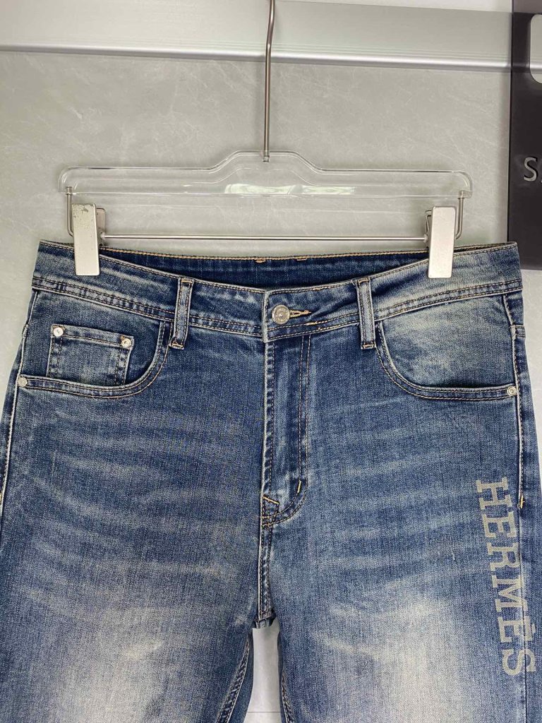 エルメス 偽物 ファッション アルファベットプリントカジュアルジーンズ