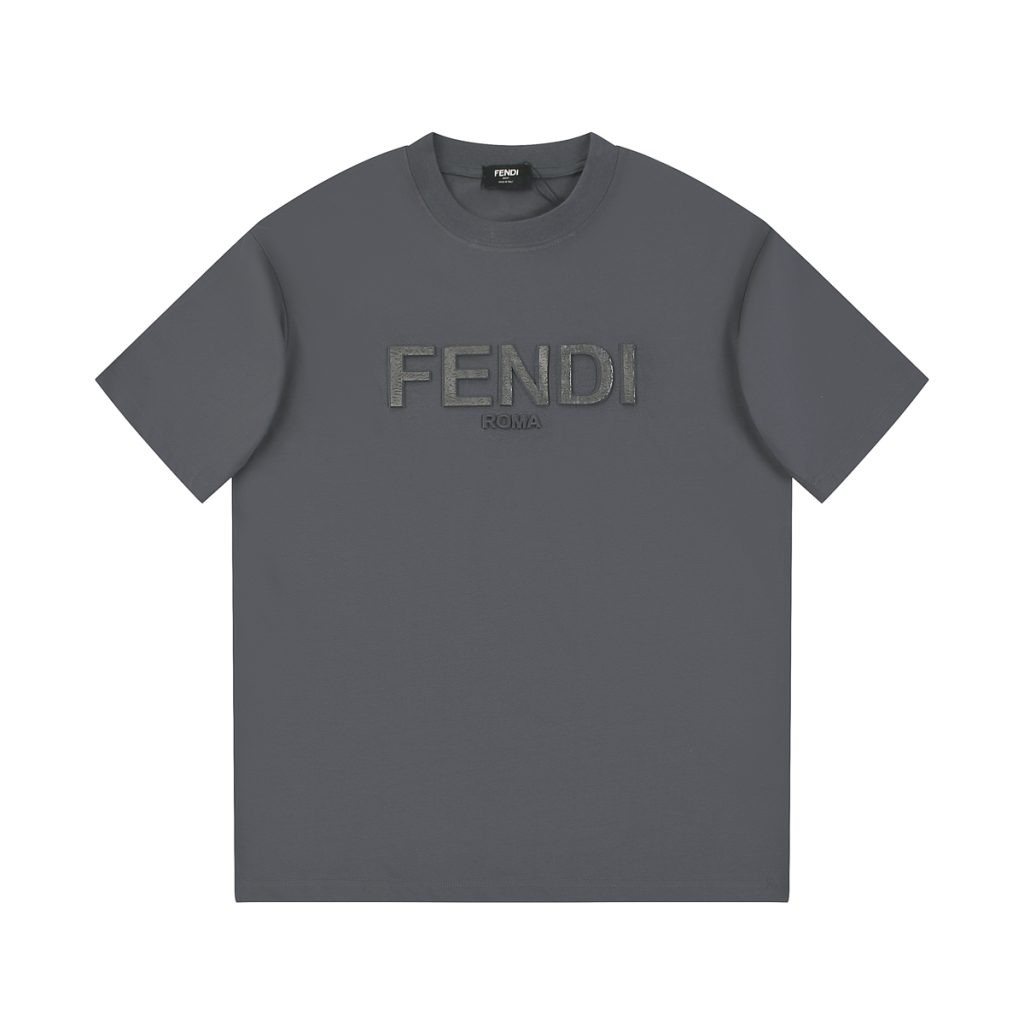 2024人気新作フェンディ コピーアルファベットロゴプリントカジュアル半袖Tシャツ