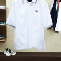 プラダ スーパーコピー高品質輸入純綿カジュアル半袖Tシャツ