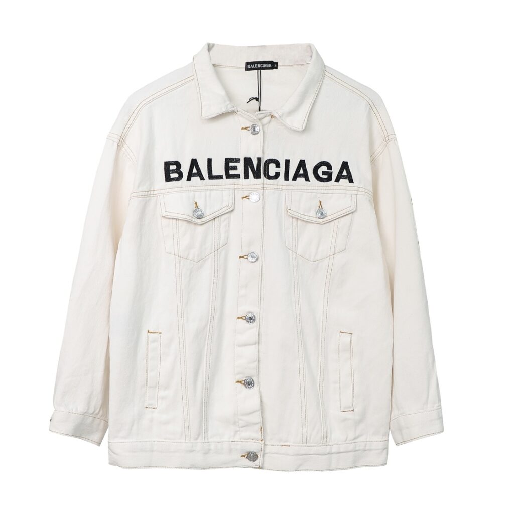  最安値人気 バレンシアガ   スーパーコピー 刺しゅうデニムジャケットジャケット
