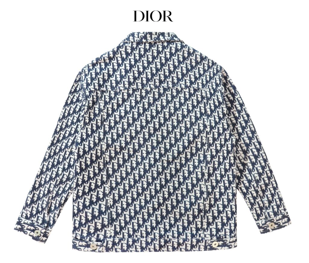芸能人愛用 高級感ある ディオール n級品 定番プリントデニムブルゾンジャケット