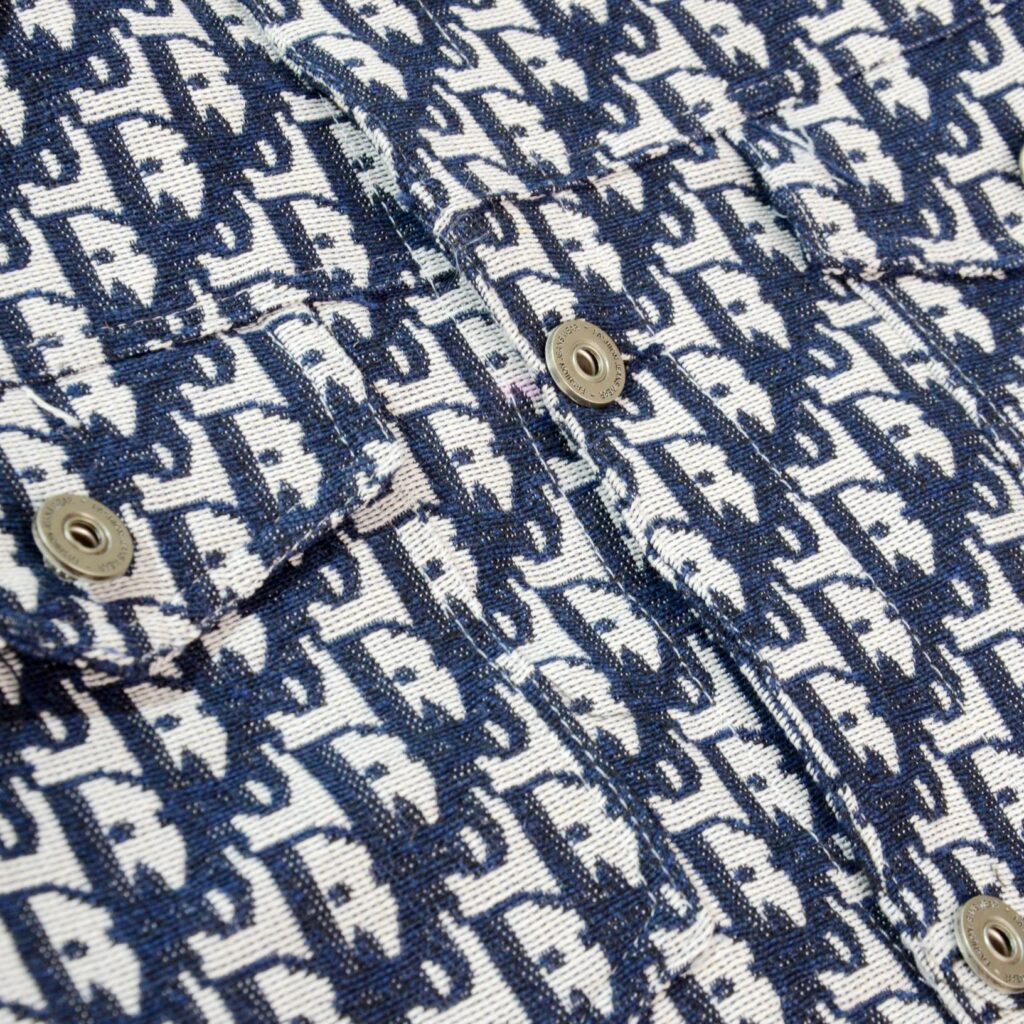 芸能人愛用 高級感ある ディオール n級品 定番プリントデニムブルゾンジャケット