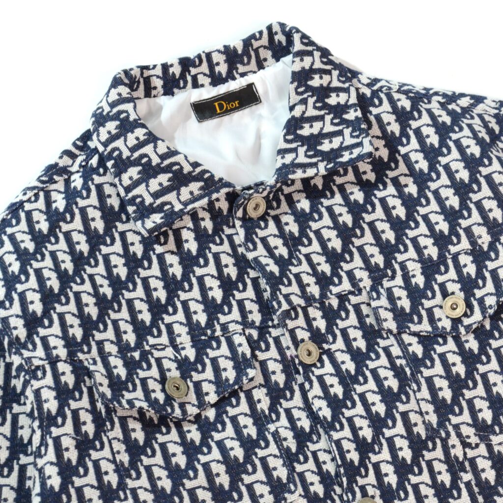 芸能人愛用 高級感ある ディオール n級品 定番プリントデニムブルゾンジャケット