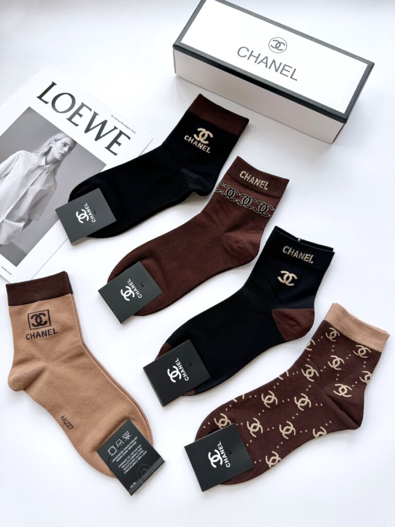 激安通販 シャネル偽物   やわらか快適綿100%吸汗通気靴下5足組