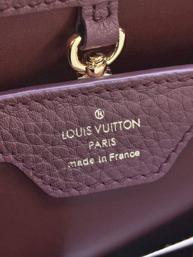 大活躍！存在感のある ルイヴィトン Capucines M81409 レッド ブラウンハンドバッグ