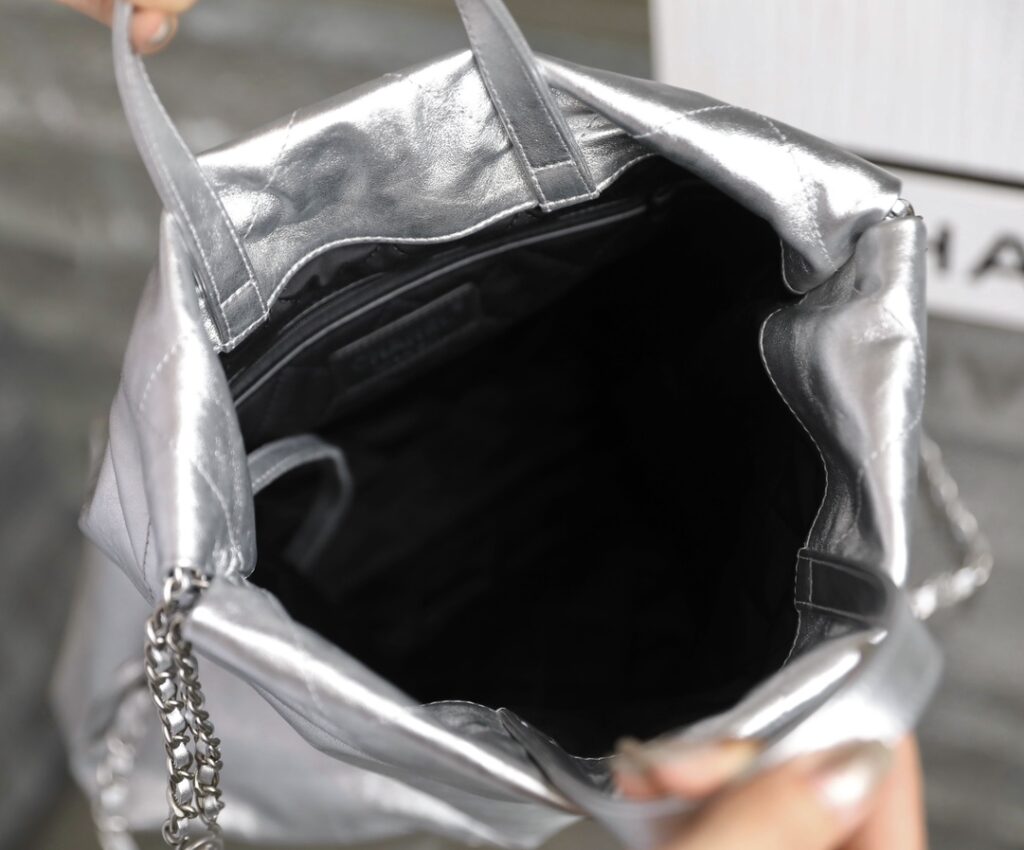  最安値人気  激安通販 シャネル  スーパーコピー 優良サイト 口コミ  Antiba ZP シルバー牛革デイパック 