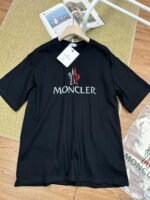 モンクレール n級品 夏ユニセックスカジュアルピュアコットンプリント通気性ラウンドネック半袖Tシャツ